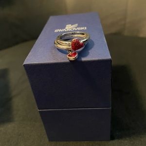 Swarovski Eros Ring - Stackable Red Hearts